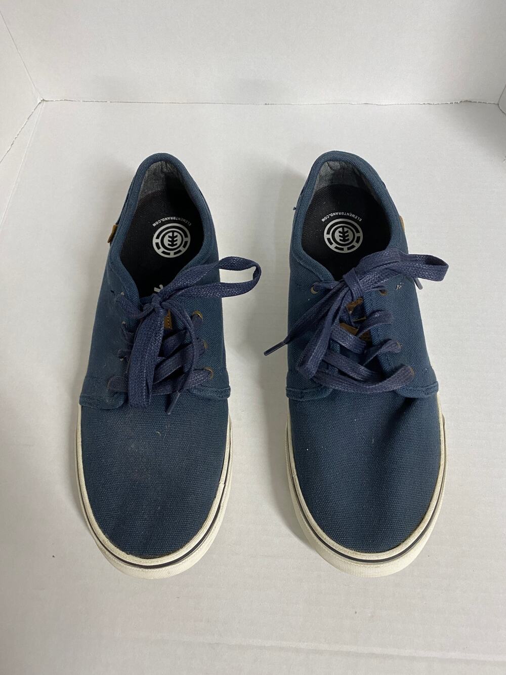 Element Mens Navy Canvas Skate Shoes Size 11 5 Pre Owned